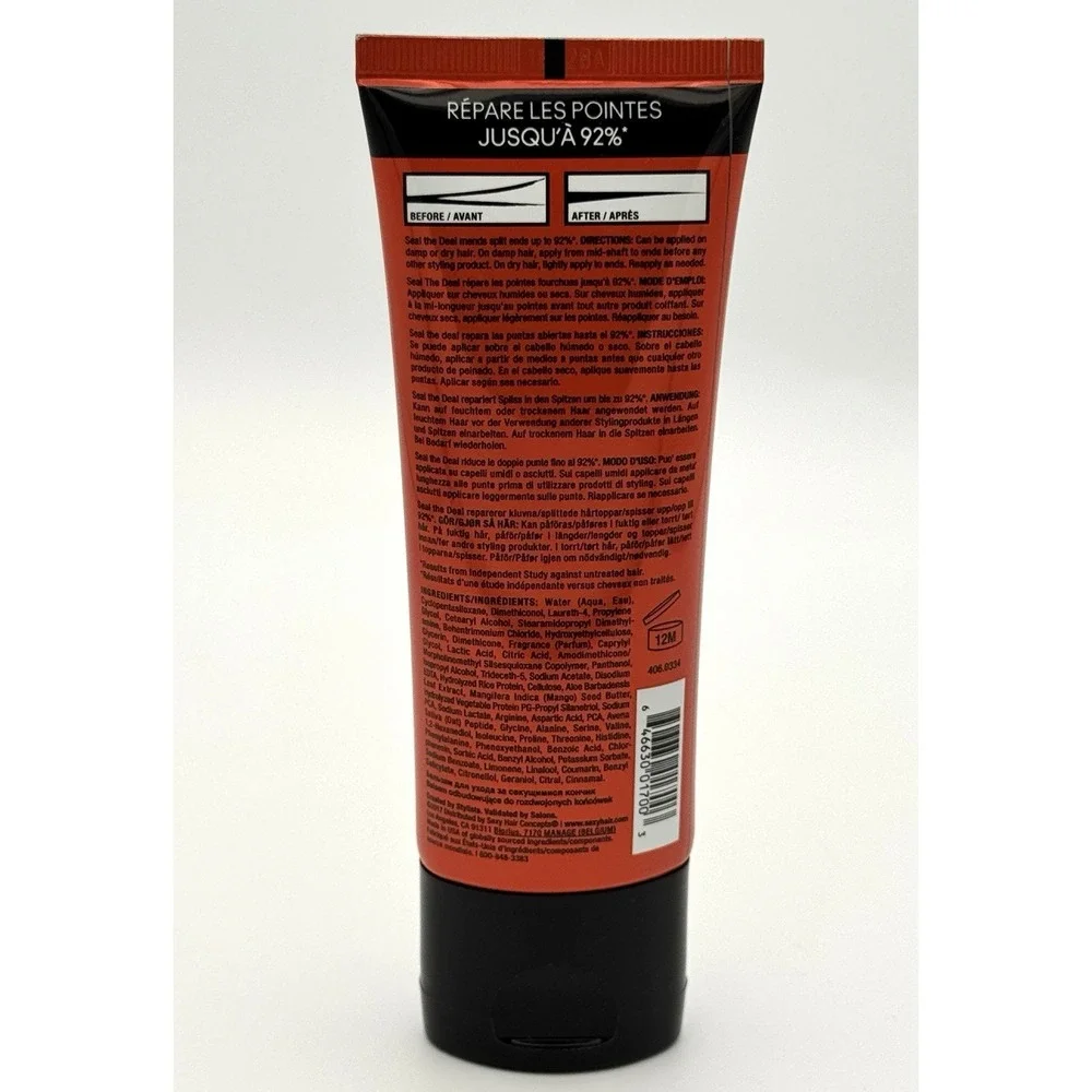 Strong Sexy Hair Seal The Deal Split End Mender Aloe Vera Mango Butter 3.4 Oz